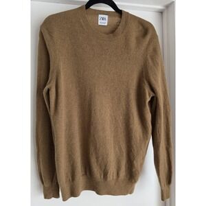 Zara Men's Sweater Size M Brown Wool Blend Pullover Casual Knit